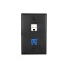 Networx Keystone Wall Plates (2 PORT, BLACK)