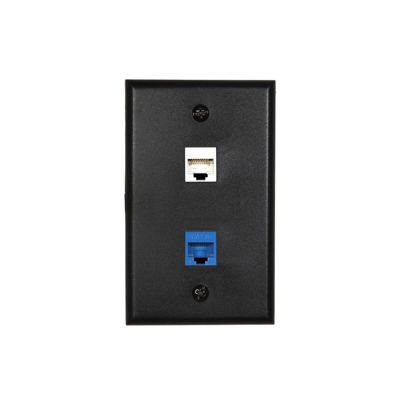 Networx Keystone Wall Plates (2 PORT, BLACK)