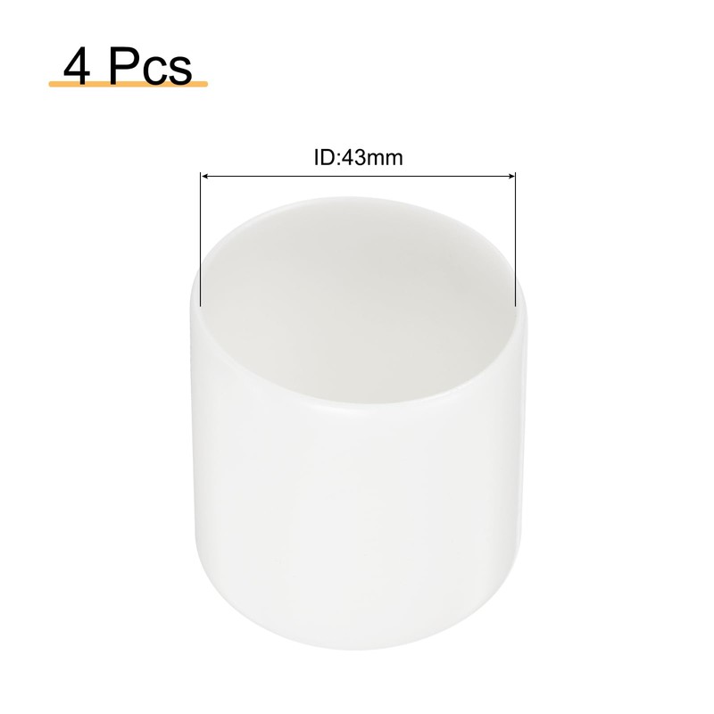 sourcing map 4pcs 43mm(1.7") Rubber End Caps, Round Vinyl Plug