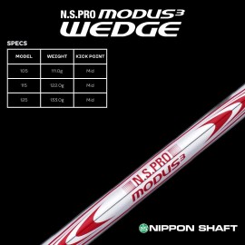 Nippon N.S. Pro Modus 3 Golf Wedge Shaft.355"Tape - WEDGE 125