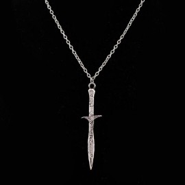 Unbranded Stab sword Sting Silver Sword Pendant Necklace Antique Retro