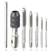 YAKAMOZ T-Handle Tap Holder Wrench with 5Pcs Metric M3 M4
