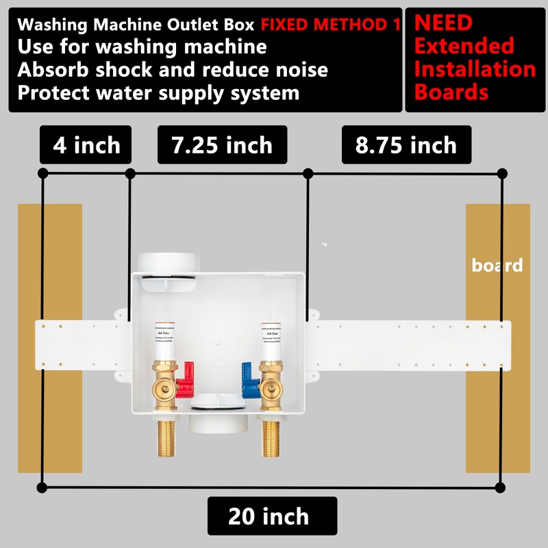 (1 Pack) Lidertik Washing Machine Outlet Box Thread or Sweat