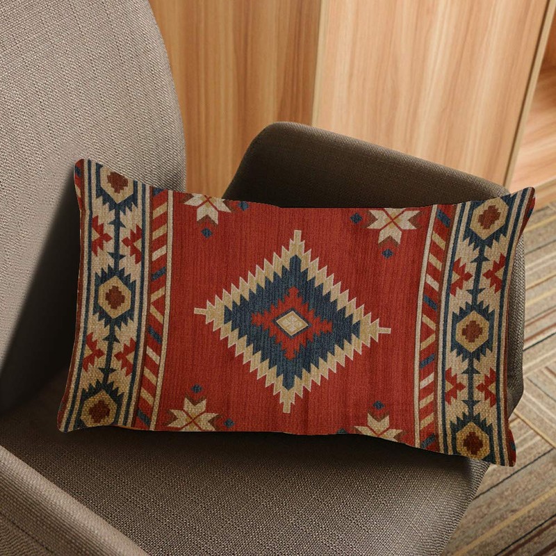 Nicokee Throw Pillow Cover Southwest Native American Chevron Style Decorative