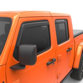 EGR 575255 in-channel window visors front and rear set matte black finish compatible with select Jeep models