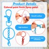 Otoolling 64 Pcs Colorful Swivel Snap Hook with Key Rings