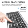 iClever BK10 Bluetooth Tastatur, kabellose wiederaufladbare Tastatur mit 3 Bluetooth