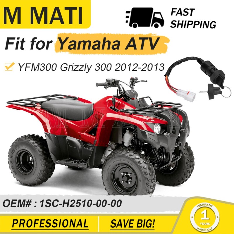 M MATI Key Ignition Switch Main Switch for Yamaha Grizzly