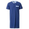 Henry Terre Men's Short-Sleeved Nightdress with Diamond Flower Chest Pocket