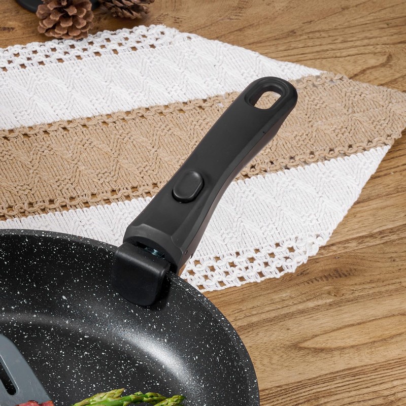 JEETEE Removable Handle Black, Handle for Detachable Cookware Set, Universal