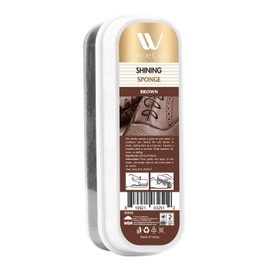 WBM Care Premium Quality Brown Shoe Shine Sponge,Shining Luxury Leather, Shoe Cleaner