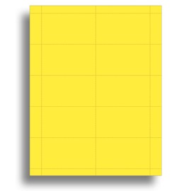 Bright Yellow Business Cards - 65lb Cover (177 GSM)- 25 Sheets / 250 Business Cards - Desktop Publishing Supplies, Inc.™ Brand