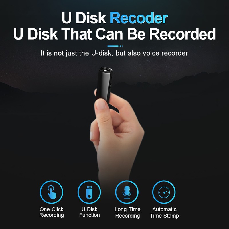 USB Flash Drive Recorder Professional Noise Reduction Dual Recording Mode