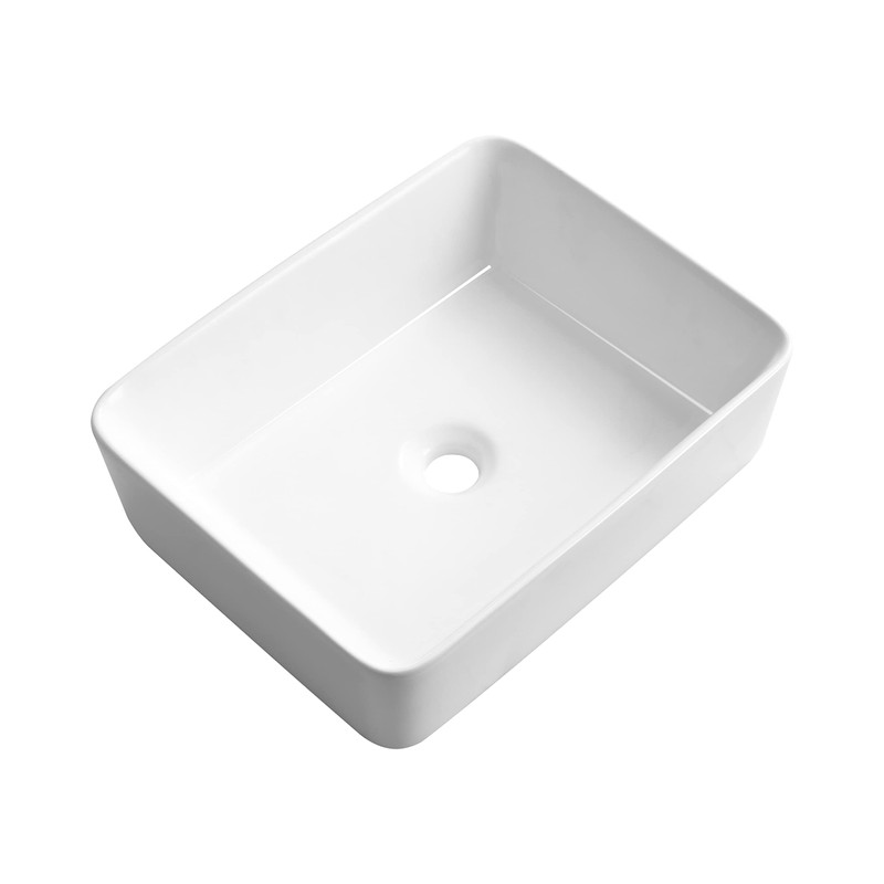 Bathroom Vessel Sink Rectangle-KARAMAG 19x15 Inch Bathroom Sink Countertop Rectangular