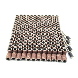 Merryland Drum Sander Sanding Band for Dremel 184pcs, 120# 1/4" Sanding Sleeve 180pcs and Mandrel 4pcs Rotary Tool, Electric Power Tool Accessory DIY, RMTA184C4