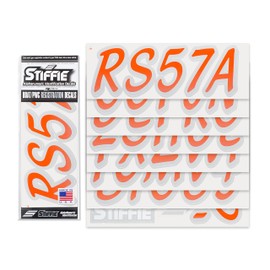 Stiffie Whipline Orange/Silver 3" DOT Decal Kit Registration Numbers Vinyl Lettering Semi Truck Tractor Trailer Decals