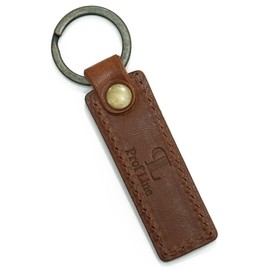 Prof Line Profline Key Holder, Leather, Small Tag, 2 Pieces, Bonded Tochigi Leather, Men's, Women's, Genuine Leather, Chestnut Leather