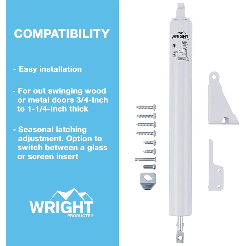Wright Products Standard Duty Pneumatic Screen & Storm Door Closer