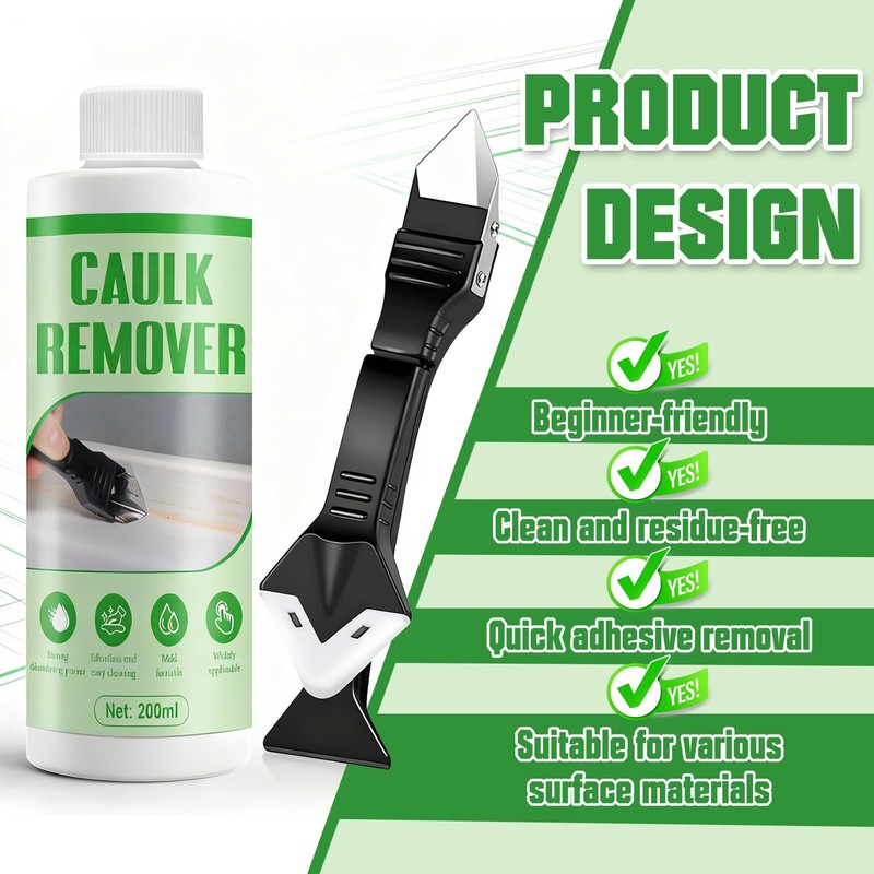 JAOJAO 200ml Caulk Remover, Strong Dissolving Silicone Caulk Remover