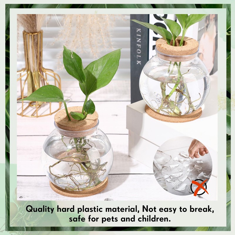 Baderke 2 Packs Propagation Vases for Plants Plastic Plant Propagation