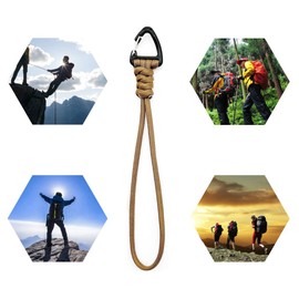 6 PCS Handmade Triangle Carabiner Camping Anti-lost Rope Camping Buckle Paracord Lanyard Outdoor