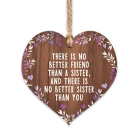 Sister heart | best sister sign | thank you gifts Christmas birthday | gift ideas for best friend or aunties | plaques with sayings