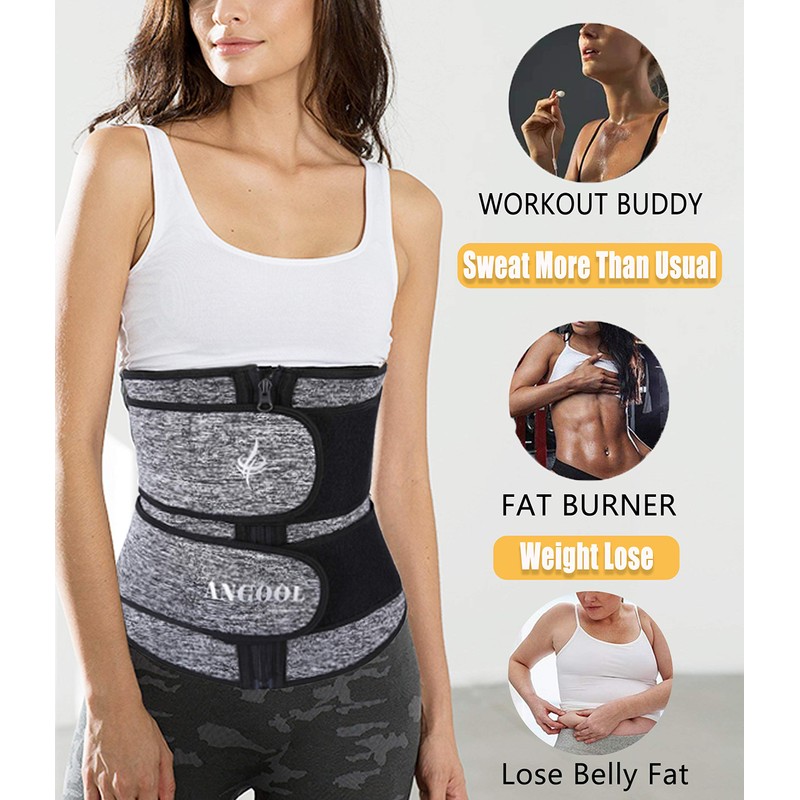 ANGOOL Neopren Waist Trainer For Women,Workout Plus Size Trimmer Belt