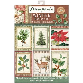 Stamperia Winter Botanic Scrapbooking Cards sbbpc06