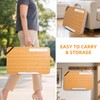 wishacc Portable Bamboo Lap Desk Tray, Natural Wood, Large 21.1