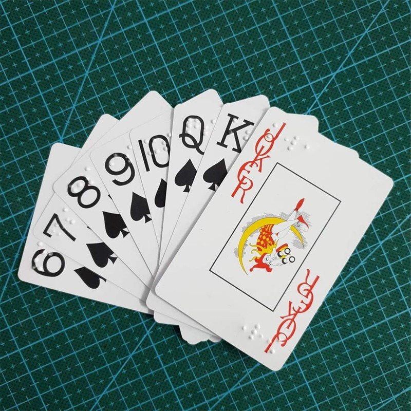 WANGCL Braille Playing Cards, Low Vision Poker Cards, IQ Games