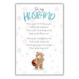 Stuffed with Love, Husband Anniversary Card, Husband, Thank You For All The Help You Give, Anniversary Card for Husband