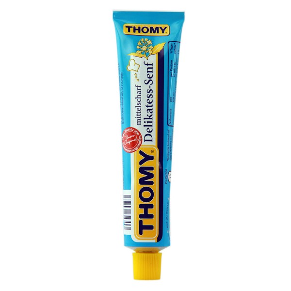 Thomy Medium Mustard (Mittelscharf Delikatess-Senf) Pack of 3x100ml