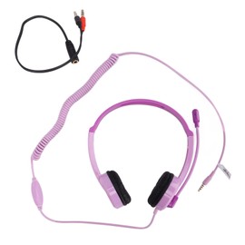 Children's Learning Headphones Adjustable Light Weight Noise Reduction Kids Headphones for PC Phone Tablet LaptopPurple
