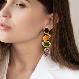 Rhinestone Earrings Chandelier Earrings for Women Statement Sparkly Dangling Earrings for Women Crystal Bridesmaid Earrings Prom Jewelry Valentines Day Gifts Outfit Decorations Dress for Her