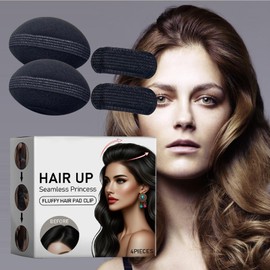 Bump Up Hair Clip,4X Hair Base Insert Sponge Volume | 4 Pack Invisible Braiding Tool Bun Pad Accessories For Everyday Use Parties Lady Hairstyle Girls