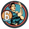 6 Year Rosie The Riveter AA, NA, Glossy, Medallion, Chip,