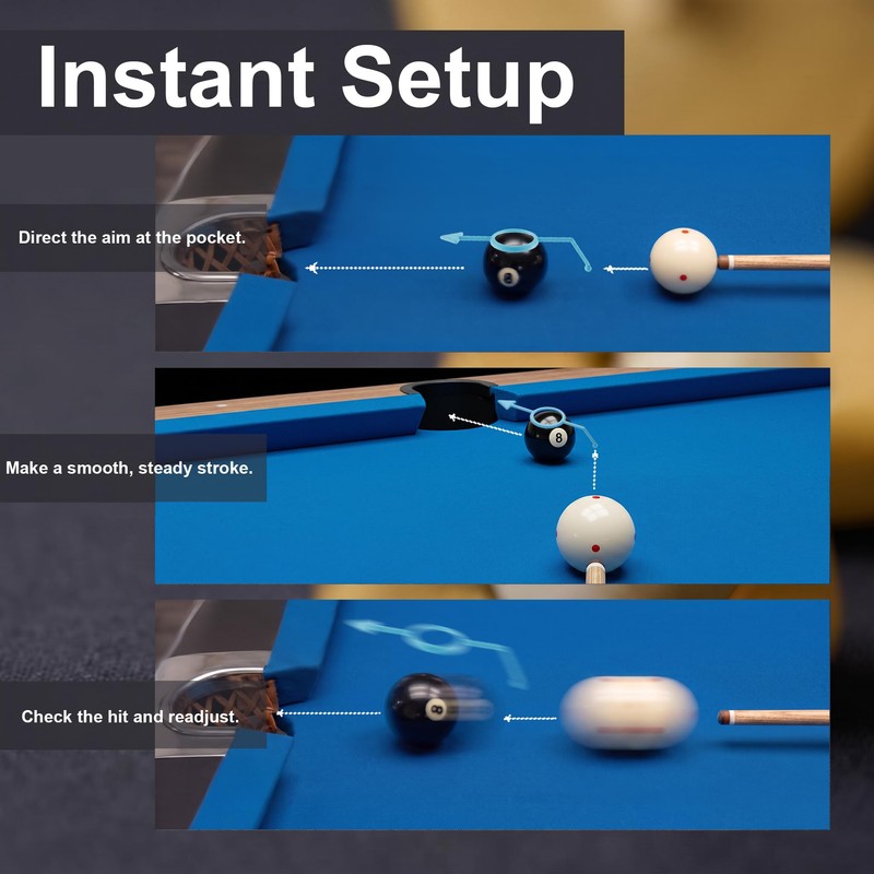 OSZKO 5-Pack Precision Pool Aiming Aid (Blue), Billiards Training Tool