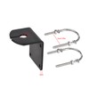 Bingfu Aluminum L-Bracket with U-Bolt for Pole Mounting, 16mm Hole,