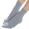 Bedrock Bath Silk Five Toe Women's Socks (Gray) 2603-J-B, gray