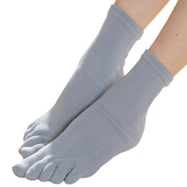 Bedrock Bath Silk Five Toe Women's Socks (Gray) 2603-J-B, gray