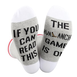 TSOTMO Hockey Gift Ice Hockey Gift Hockey Team Novelty Socks For Hockey Lovers Hockey Life Gift For Hockey Fans (C, AVA)