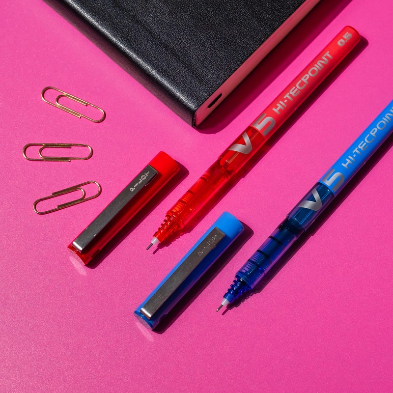 Pilot V5 Hi-Tecpoint Rollerball Pen - Fine 0.5mm Nib -