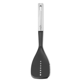 Starfrit Gourmet Steel - Nylon Slotted Turner - Stainless Steel Handle - High Heat-Resistant Nylon