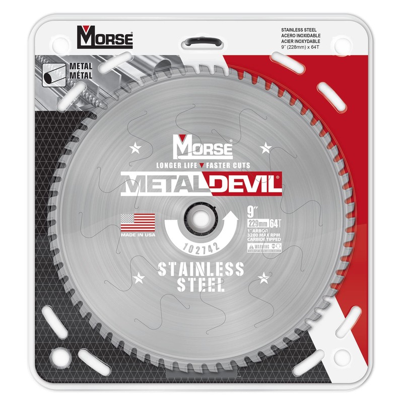 Morse Metal Devil CSM964FSSC, Circular Saw Blade, Carbide Tipped, Stainless
