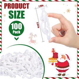 Cinnvoice 50 Pcs Christmas Light Clips Holiday Light Clips for Gutters, Roof Indoor Outdoor Shingle, All Purpose Compatible with Mini, Icicle, Rope, C7, C9, LED