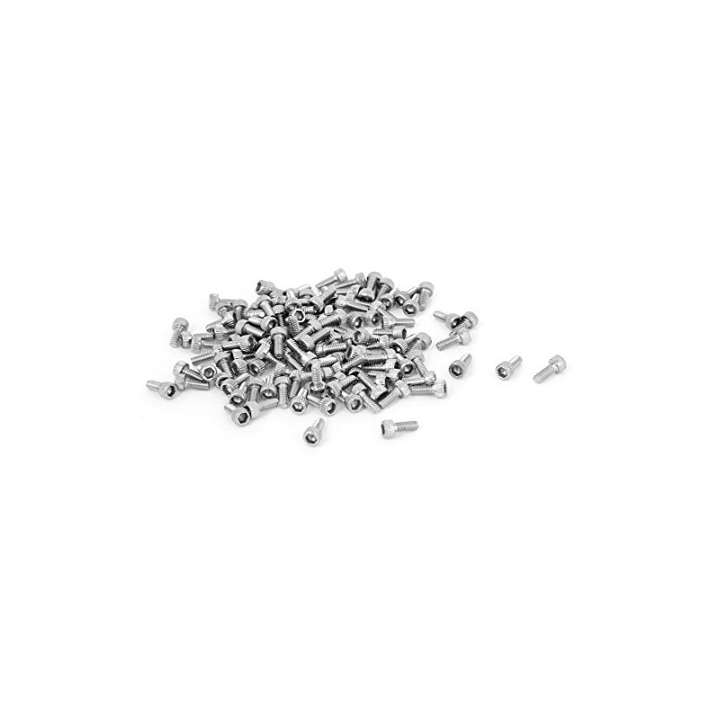 M1.6x4mm 0.35mm Pitch Hex Key Socket Head Cap Screw Bolts