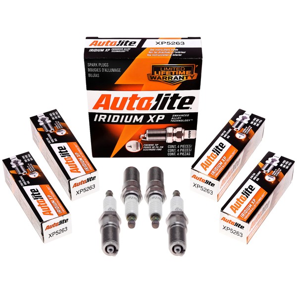 Autolite Iridium XP Automotive Replacement Spark Plugs, XP5263 (4 Pack)