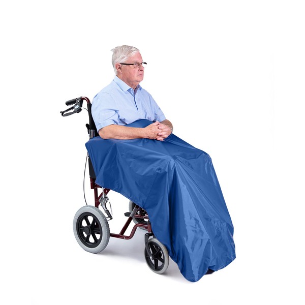 Kozee Komforts Summer Waterproof Leg Cover - Lightweight and Easy-to-Use Leg Protection for Wheelchair and Mobility Scooter Users - Blue
