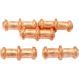 15g Bali Tube Beads Copper PLT Cylinder 17mm Approx 5