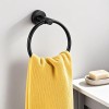 JUSTHERE 5Pcs Matte Black Bathroom Hardware Set, Towel Bar TP